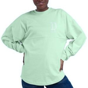Disneyland Medium Mint Green Spirit Jersey Long Sleeve Crew Neck Pullover Shirt